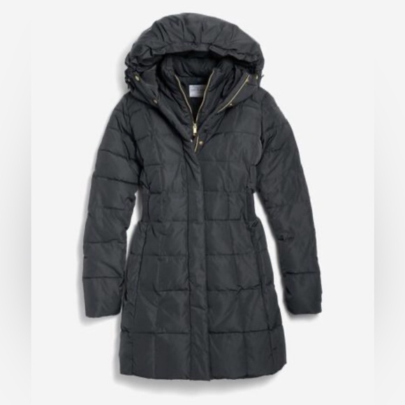 Cole Haan Signature Black Hooded Coat - Picture 2 of 12